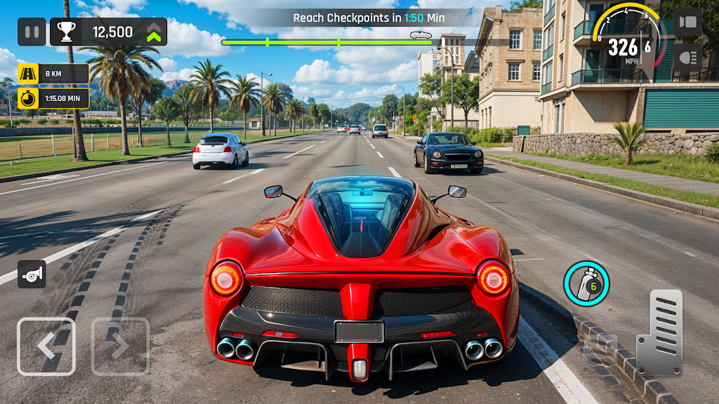 Real Traffic Car Driving Games gameplay screenshot