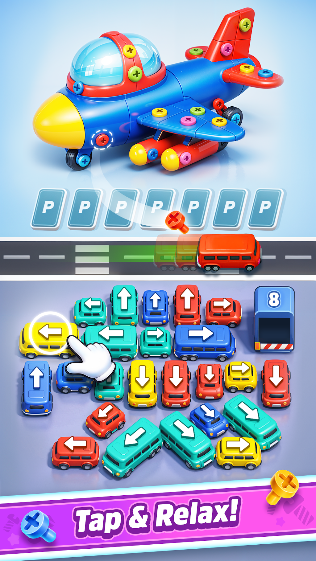 Screw and Bus Traffic Jam gameplay screenshot